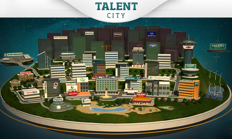 Screenshot da plataforma The Talent City